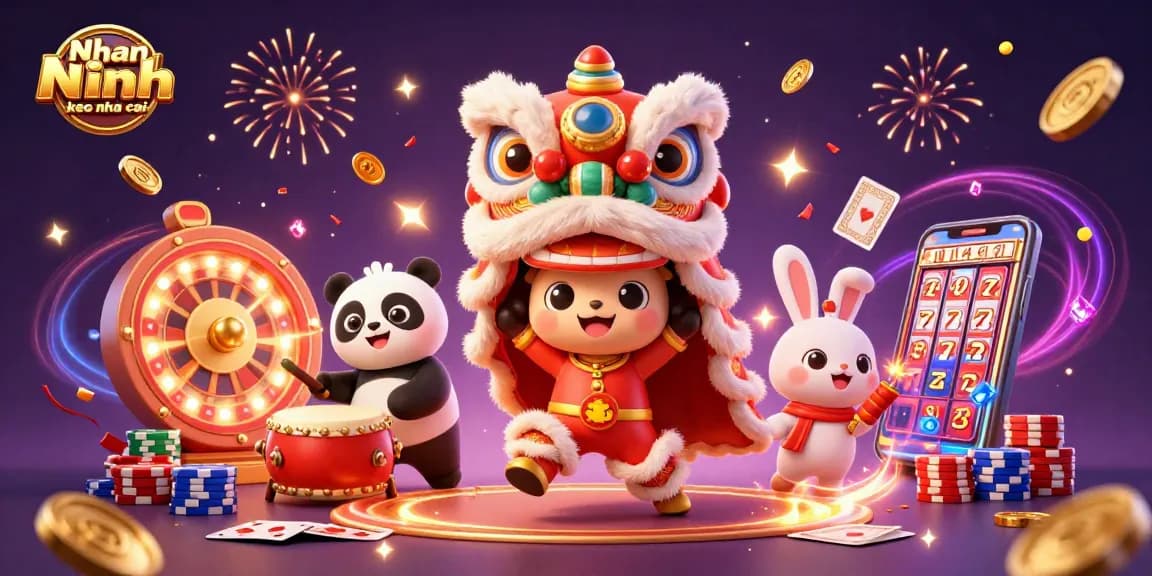 Experience the excitement of Nhan dinh keo nha cai with a vibrant 3D casino scene featuring dynamic characters and game elements.