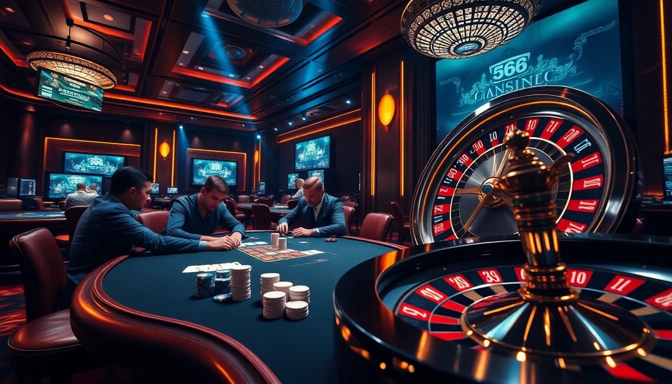 Engaging poker scene at trang chủ x88 with high-stakes action and vibrant casino atmosphere.