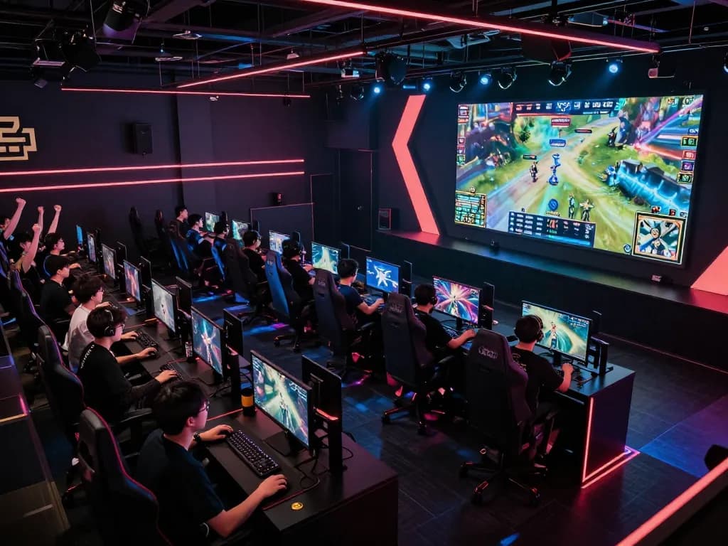 Nego77 showcases thrilling esports competition with engaged players and vibrant audience