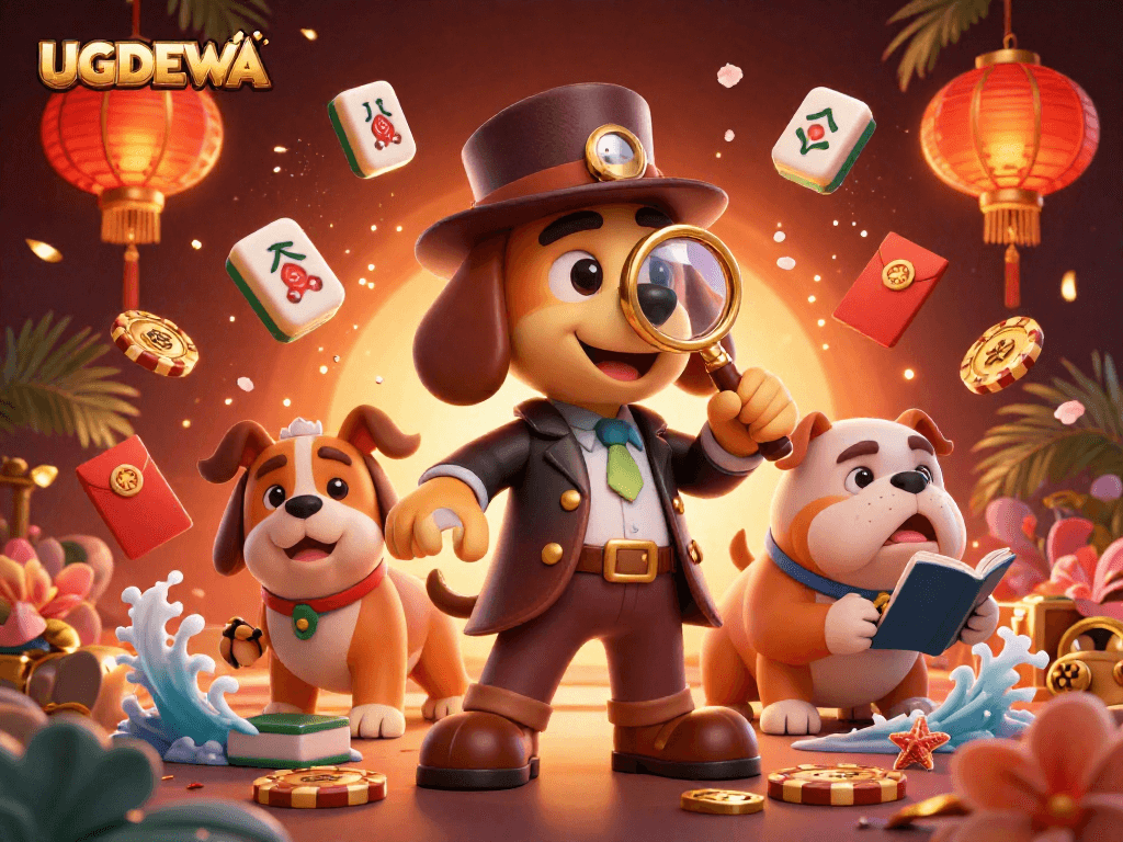 Boost your gaming experience with UGDEWA featuring a detective and treasure hunt scene.