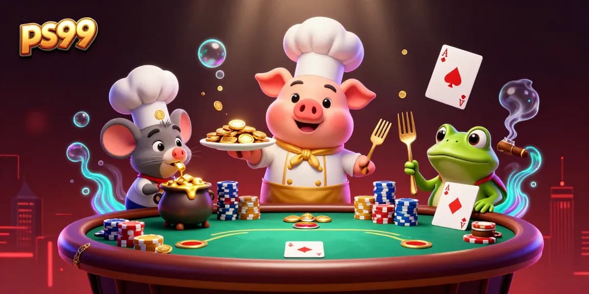 Experience thrilling gameplay at ps99 with an enchanting scene showcasing casino fun and character interactions.