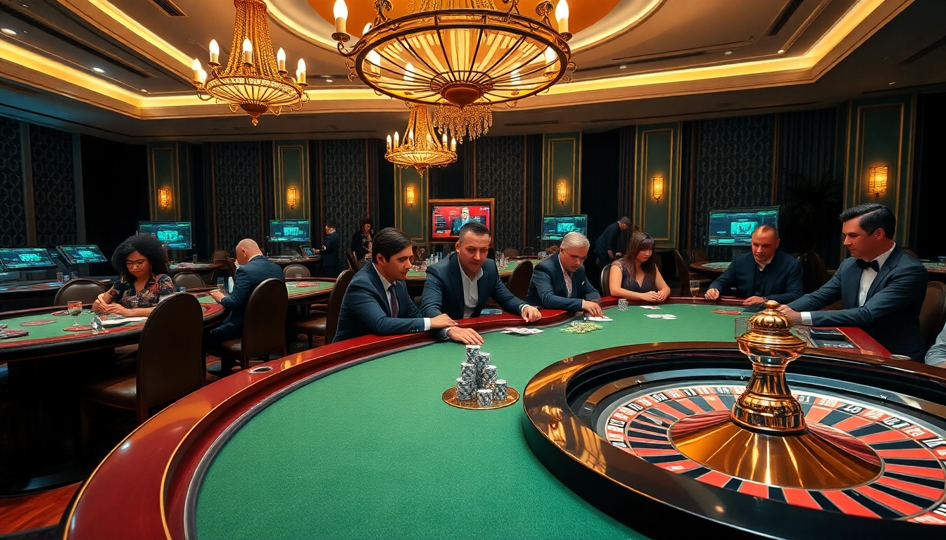 Experience the excitement of gaming at https://mm88.press/ with luxurious casino visuals of tables and players.
