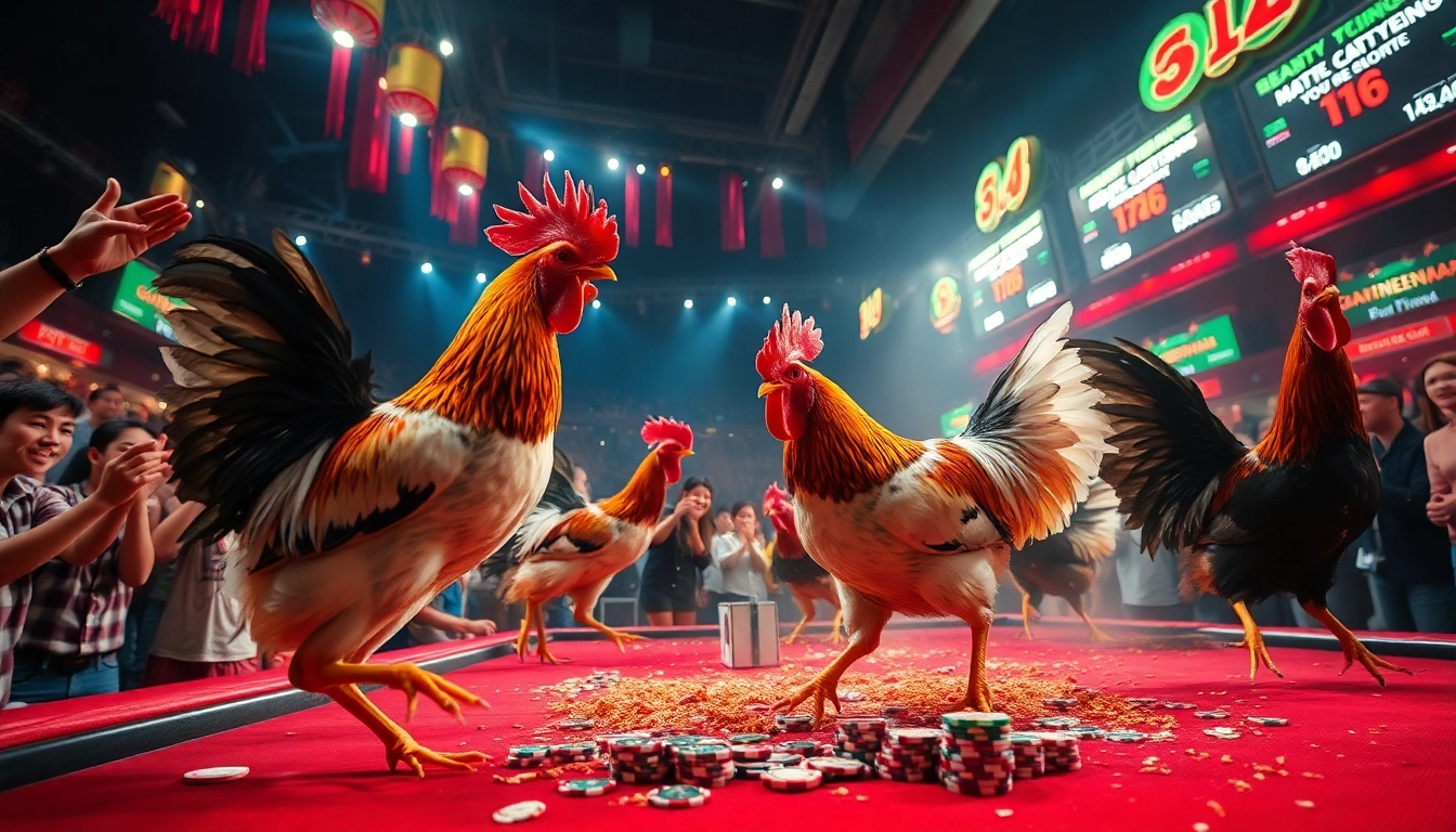 Exciting live poultry betting experience at đá gà trực tiếp with vibrant matches and avid spectators.