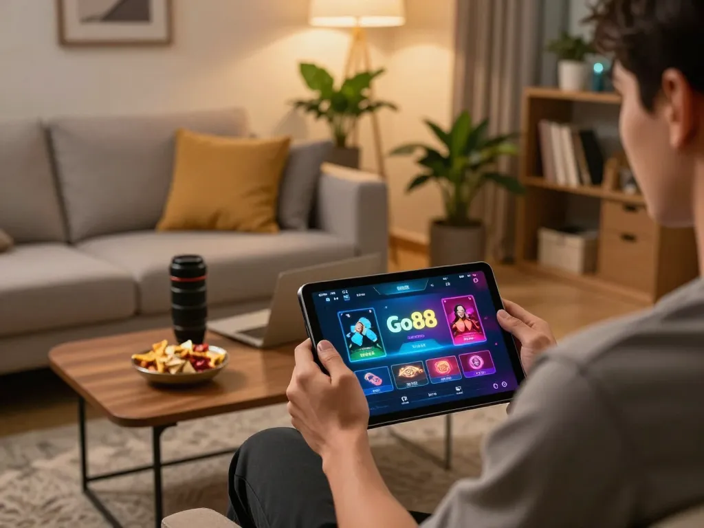 TẢI GO88 and enjoy online gaming from home with a comfortable setup and engaging app interface.