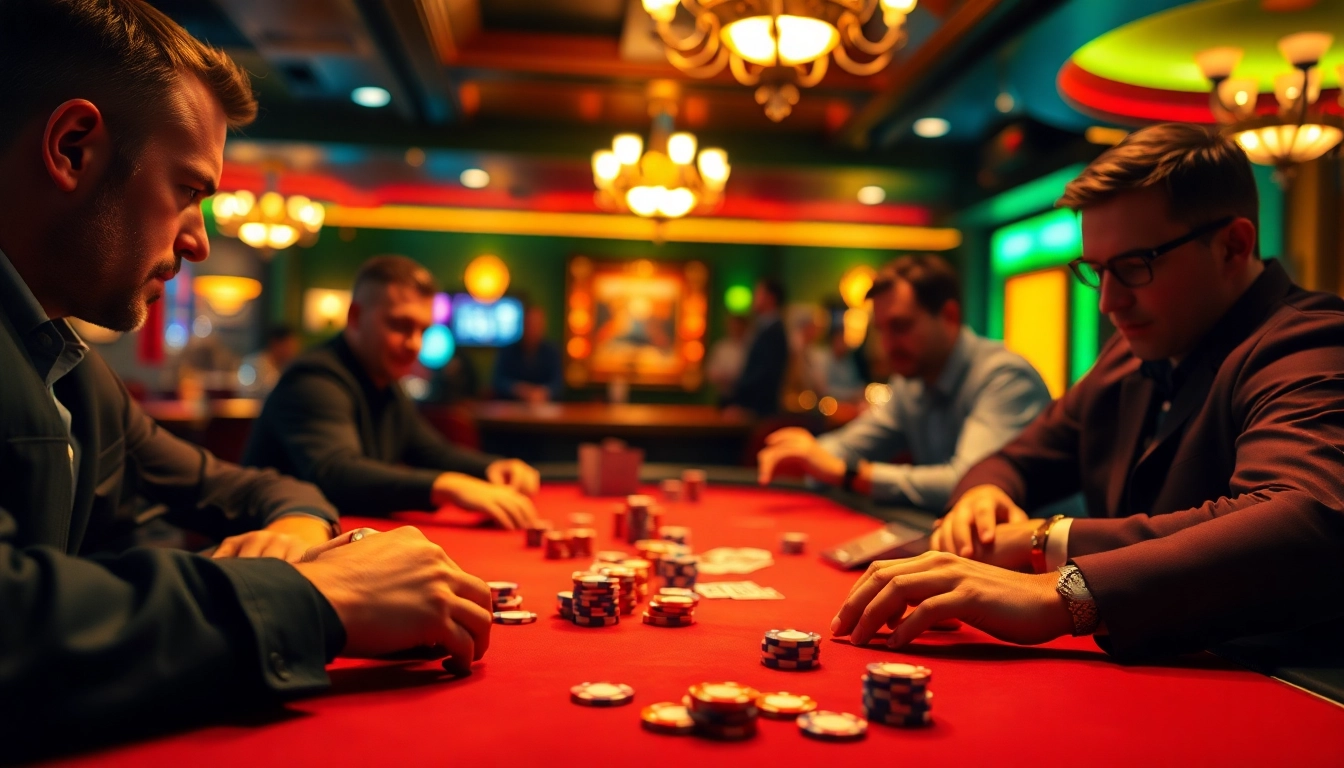 Permainan poker seru dengan dentoto sebagai latar belakang yang menarik.