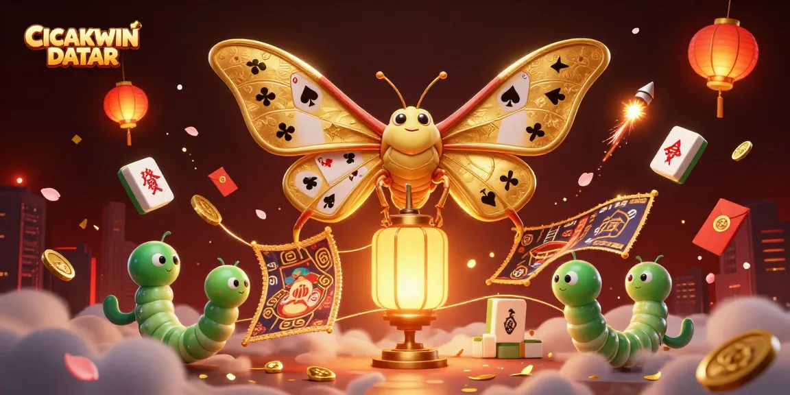CICAKWIN DATAR offers thrilling action with 3D elements like floating mahjong tiles and casino scenes.