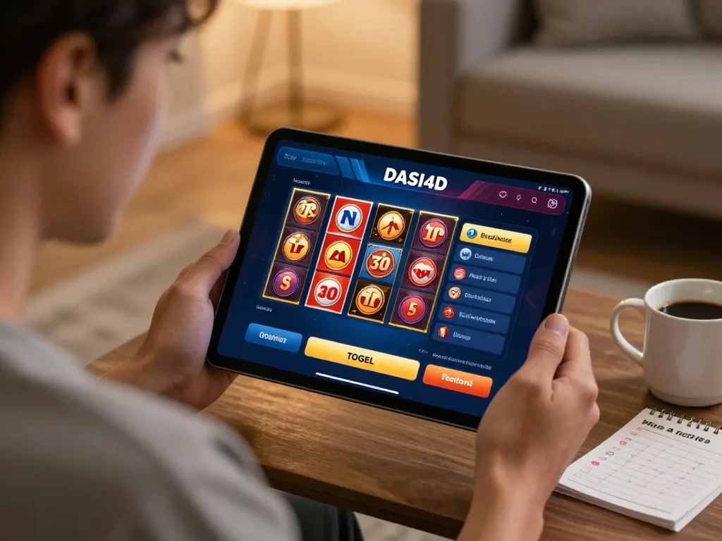 Layar masuk DASI4D menampilkan permainan kasino online, menekankan akses yang aman dan mudah bagi penjudi.