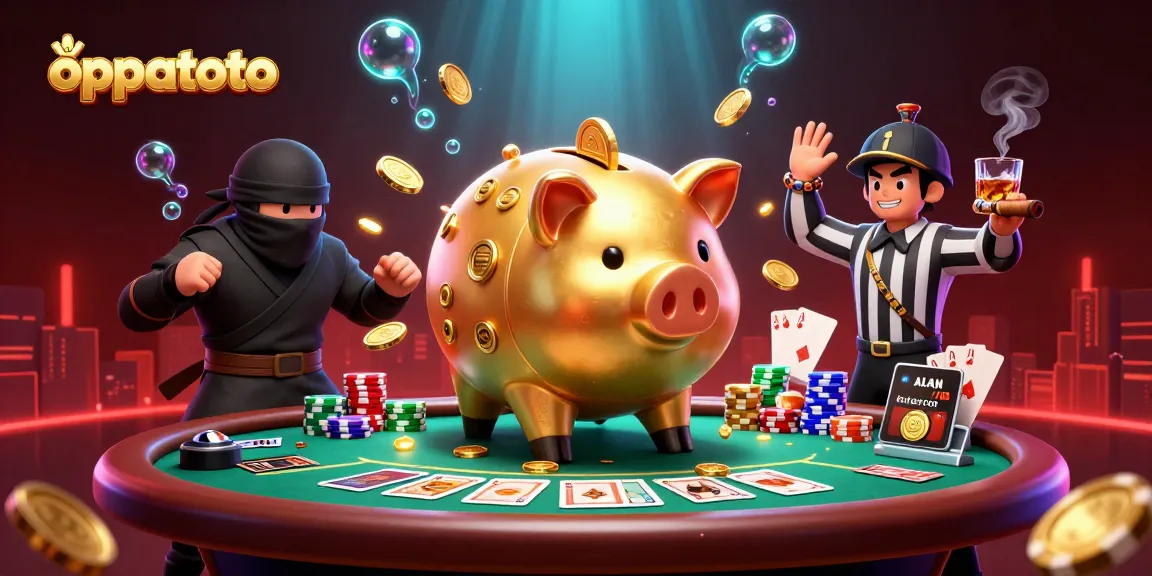 oppatoto animates a lively casino scene with vibrant characters and dynamic poker elements