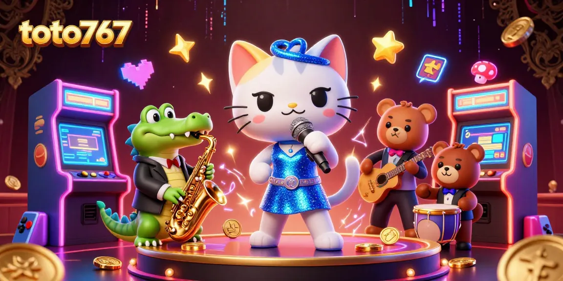 Nikmati pengalaman bermain di toto767 dengan musik dan karakter kasino yang meriah.