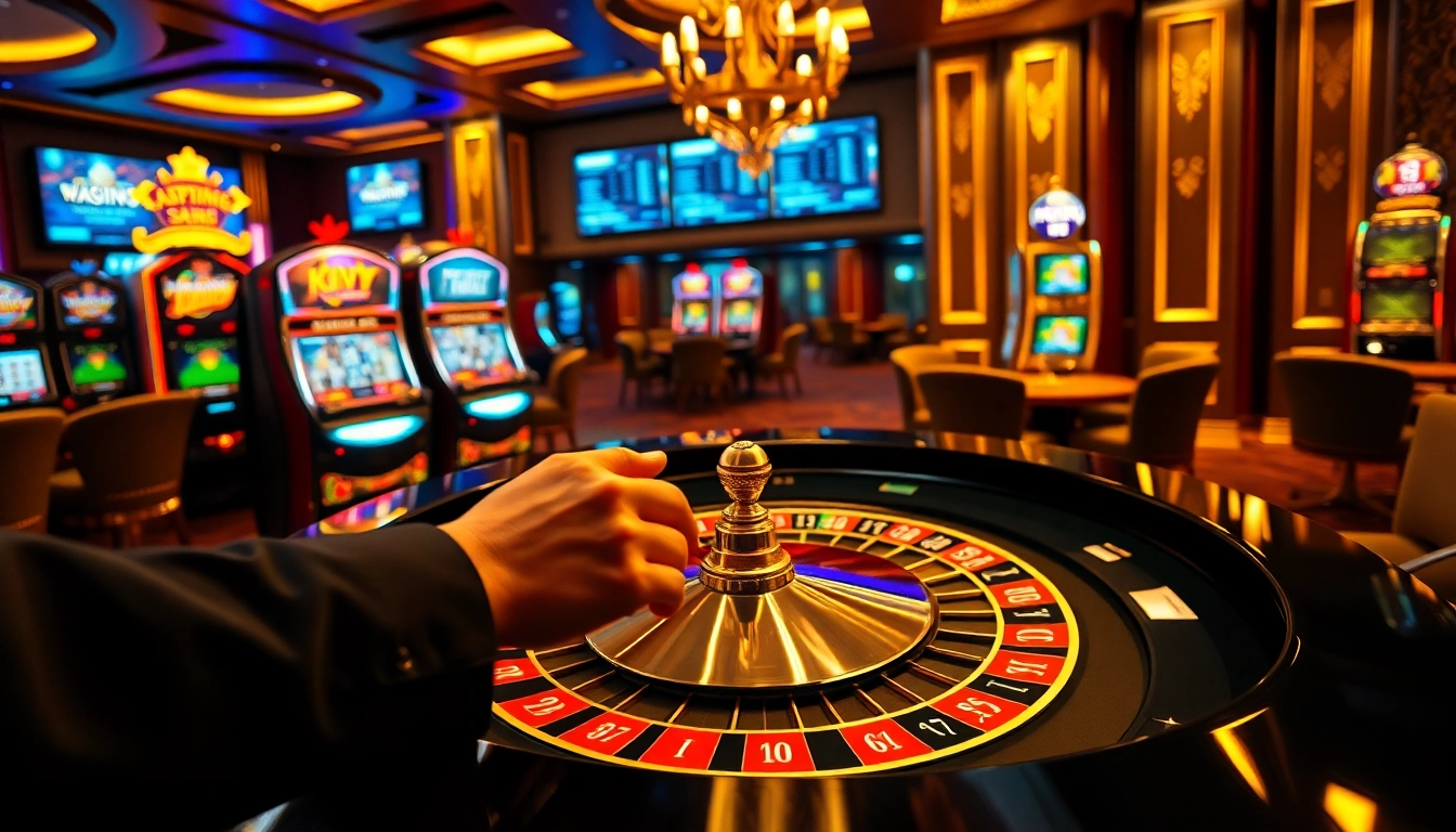 Experience rút tiền s8 as players engage in exciting casino action with vibrant roulette and poker.