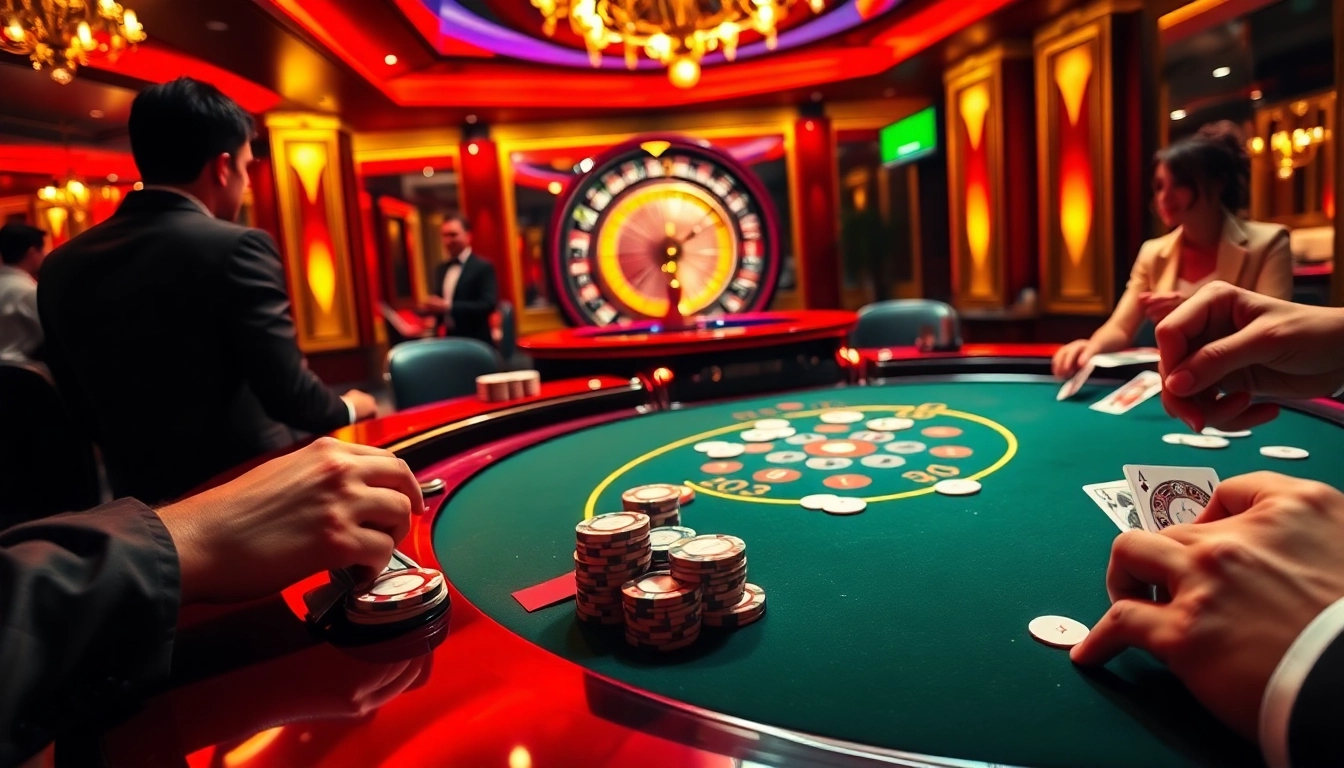 Experience the exhilarating casino scene at Nhà cái uy tín luck8 with vibrant poker and roulette action.