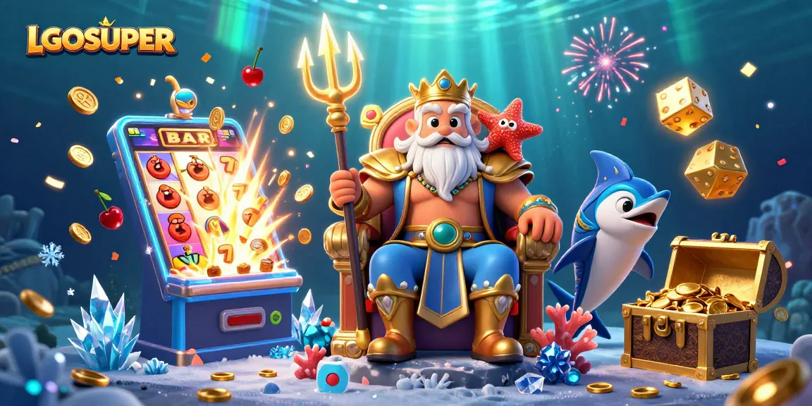Experience the thrill of winning with LGOSUPER's vibrant casino scene filled with treasures and joy.