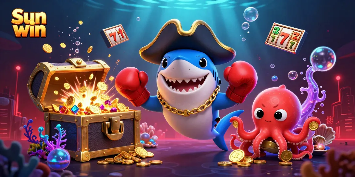 Spin wins on Sun win: Enjoy an exciting gaming adventure with vibrant 3D characters and treasures.