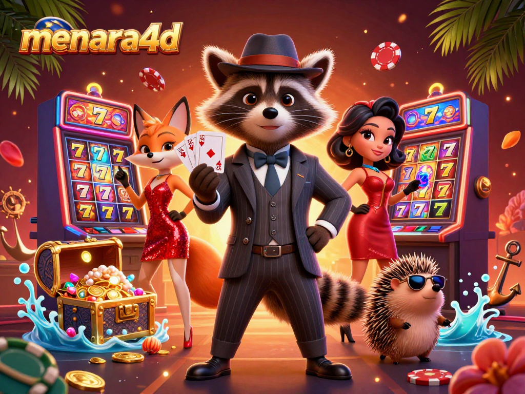 menara4d menghibur dengan jackpot warna-warni dari mesin slot dan koin emas yang meledak.