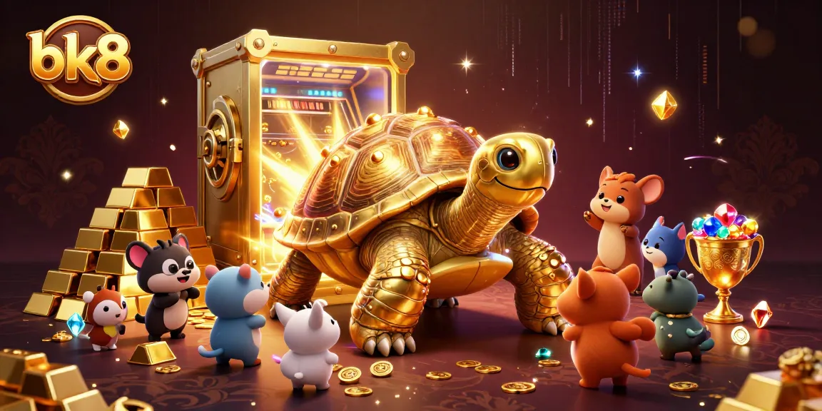 Join the excitement at bk8 with a colossal golden tortoise pinball machine and treasure vault!