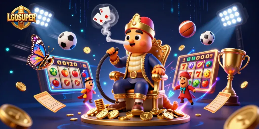 Engage with LGOSUPER's thrilling slot experience, featuring vibrant symbols and dynamic action.