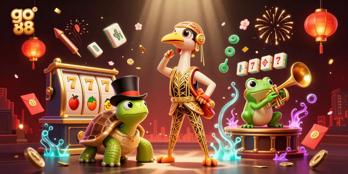 Engage in thrilling gameplay at go 88 with vibrant characters and casino elements.