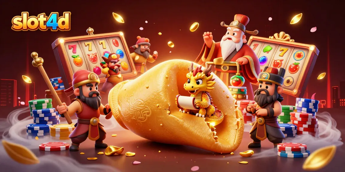 Menggumpulkan keberuntungan dengan slot4d dalam ilustrasi kasino bertema yang kaya akan detail.