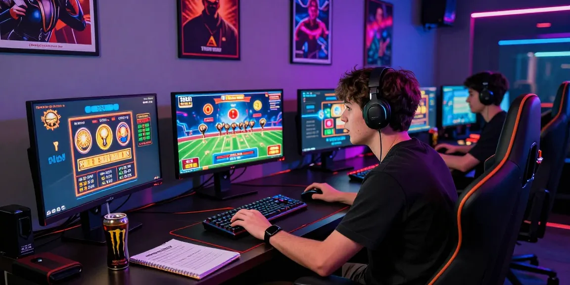 Tisu4d memberi kesempatan bermain slot online dengan pengalaman nyata, menunjukkan pemain di depan monitor dengan suasana menarik.