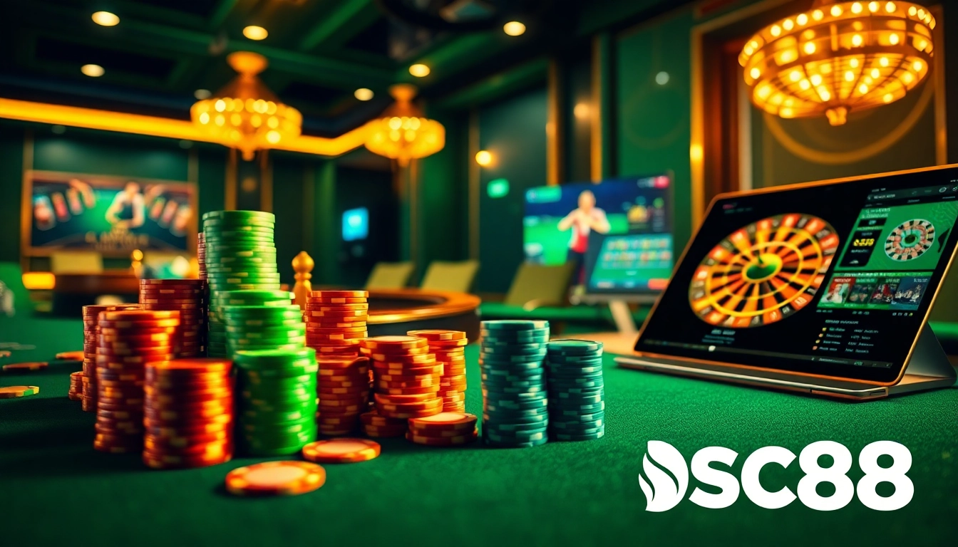 Experience an exciting gaming environment with SC88 at the luxurious casino table.