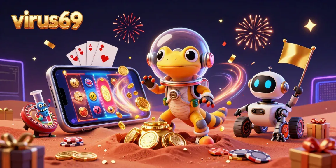Experience thrilling wins at virus69 with vibrant slot games amid cosmic celebration.