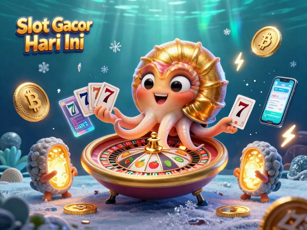 Spin and win with Slot Gacor Hari Ini: Explore frantic reels and glowing crypto coins in this vibrant casino scene.