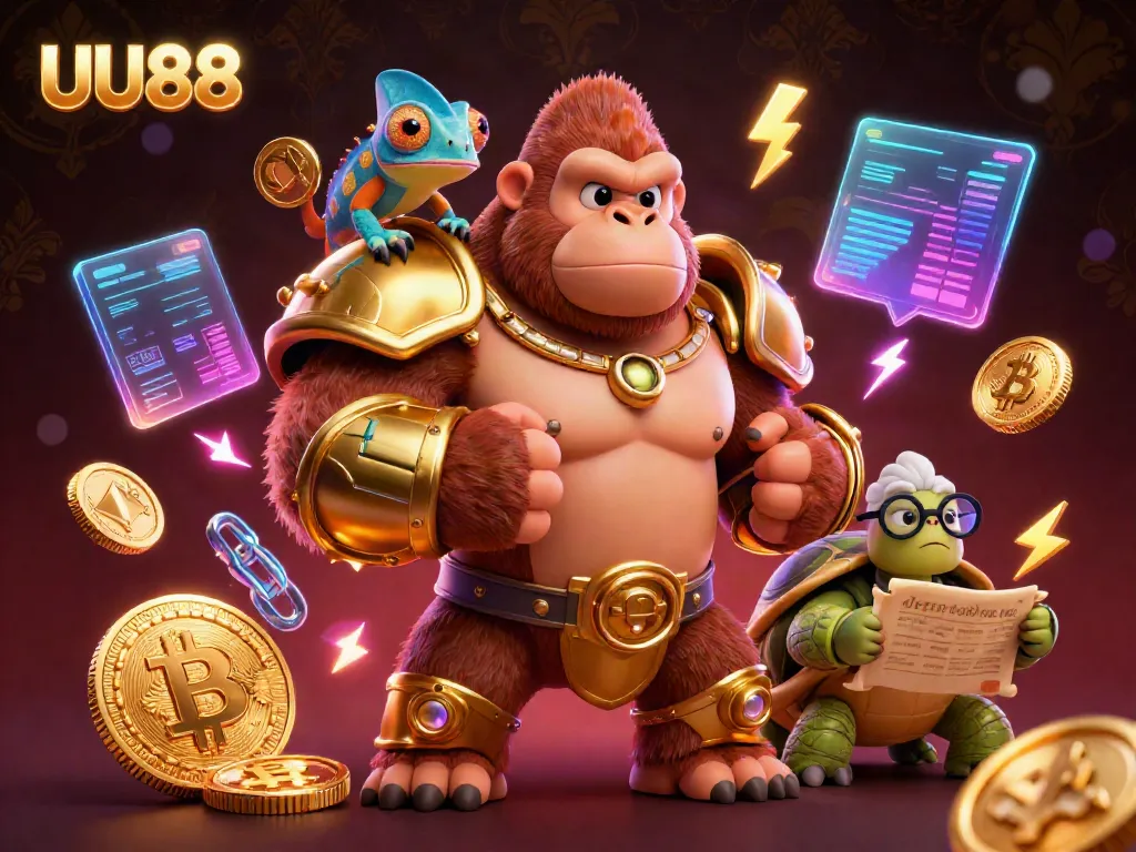Experience the thrilling world of UU88 with a vibrant illustration showcasing casino elements and colorful characters.