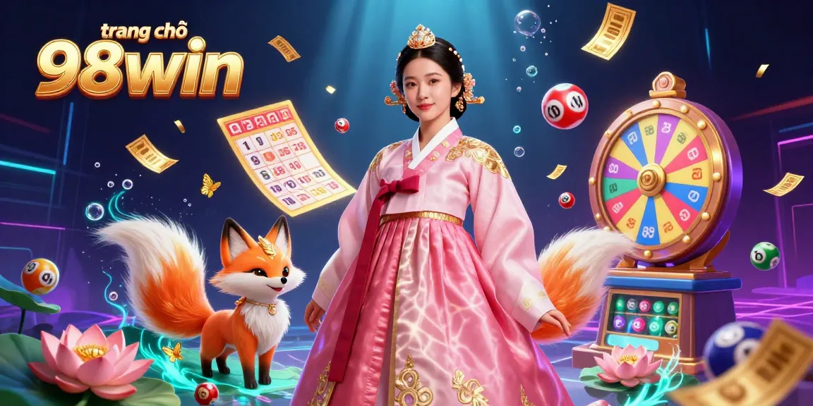 Engage with the excitement of trang chủ 98win, a vibrant casino scene filled with lottery elements and colorful entertainment.
