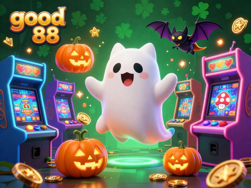Experience exciting games with good 88 in this vibrant 3D rendered casino scene filled with fun characters.