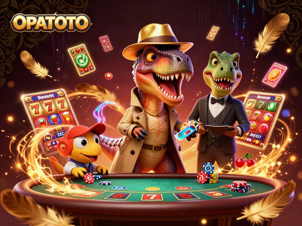 Engage in thrilling gameplay with OPPATOTO’s exciting designs, featuring unique characters and vibrant casino elements.