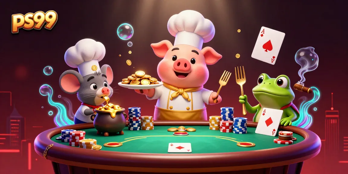 Experience thrilling gameplay at ps99 with an enchanting scene showcasing casino fun and character interactions.