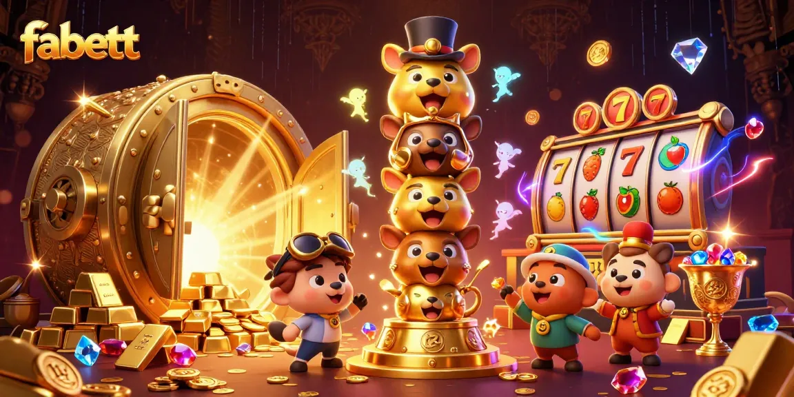 Spin the reels at fabett's vibrant online casino with dazzling totems and treasure!