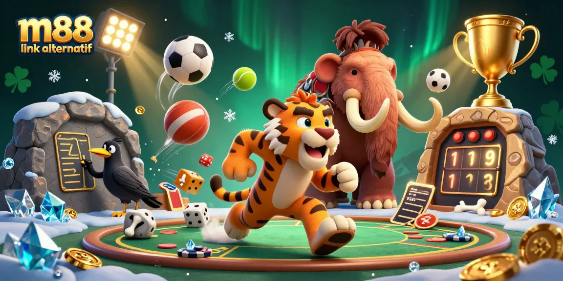 Engage with thrilling m88 link alternatif betting at a dynamic prehistoric casino scene.