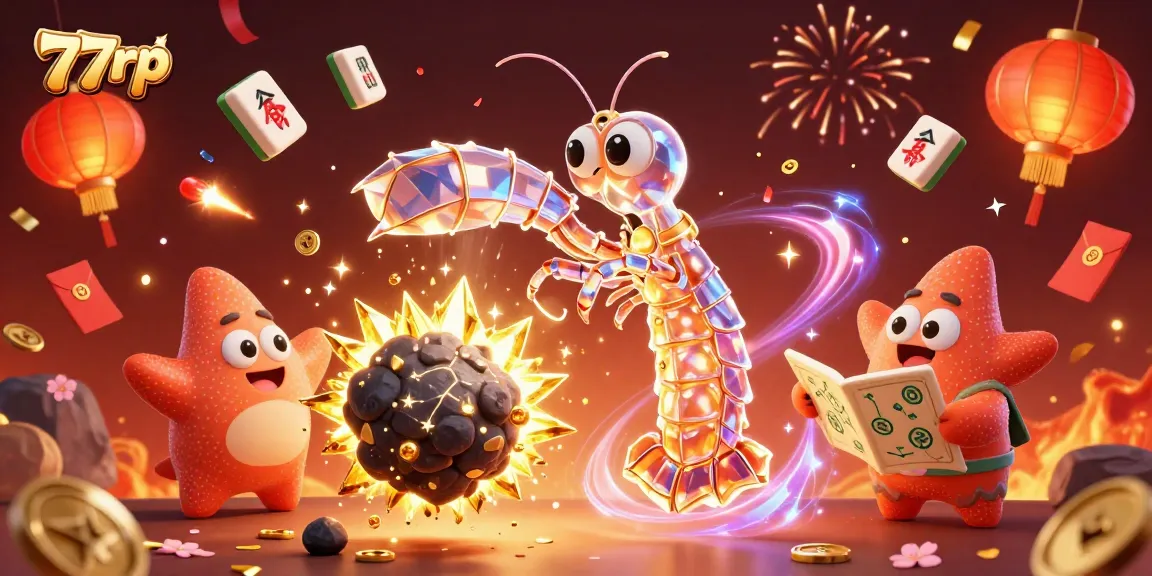 Engage with the thrilling world of 77rp, featuring dynamic characters and sparkling casino elements.
