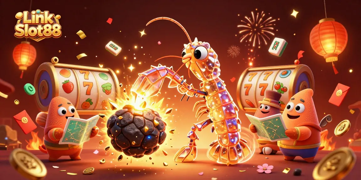 Experience thrilling wins with Link Slot88 featuring a galactic samurai and vibrant casino elements.