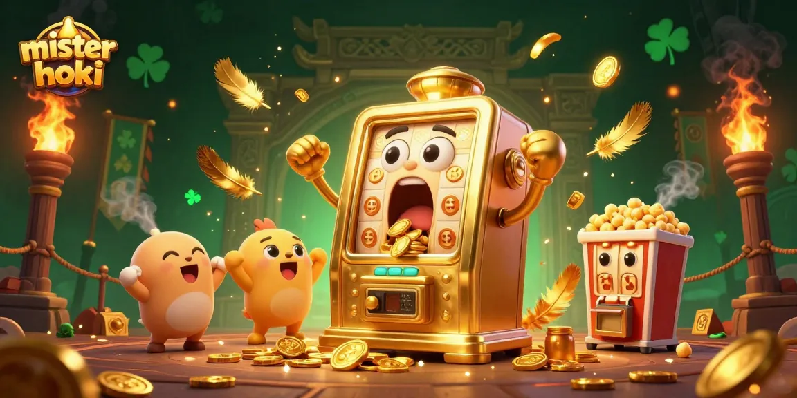 Menangkan jackpot dengan misterhoki, mesin slot emas menyerang dengan koin yang hujan!
