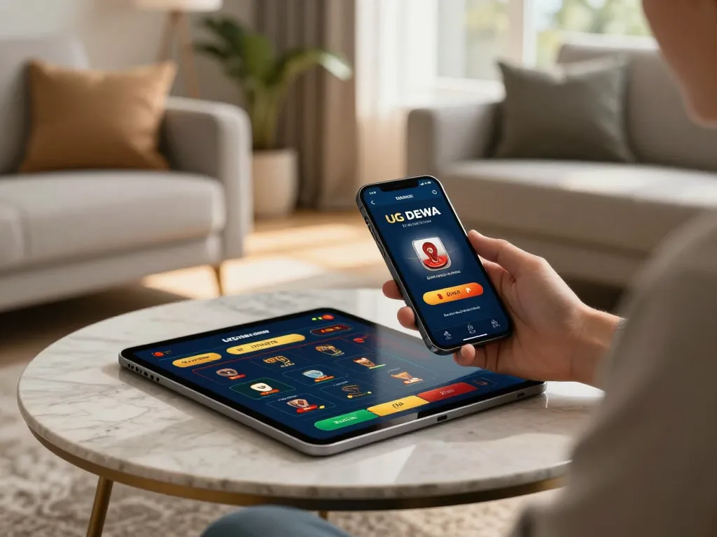 Engaging with the UG DEWA casino app on a smartphone for an optimal gaming experience