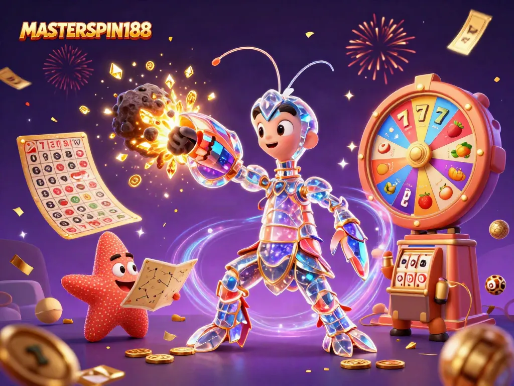 Experience winning with MASTERSPIN188 as galactic samurai shrimp cracks open an asteroid filled with treasures.