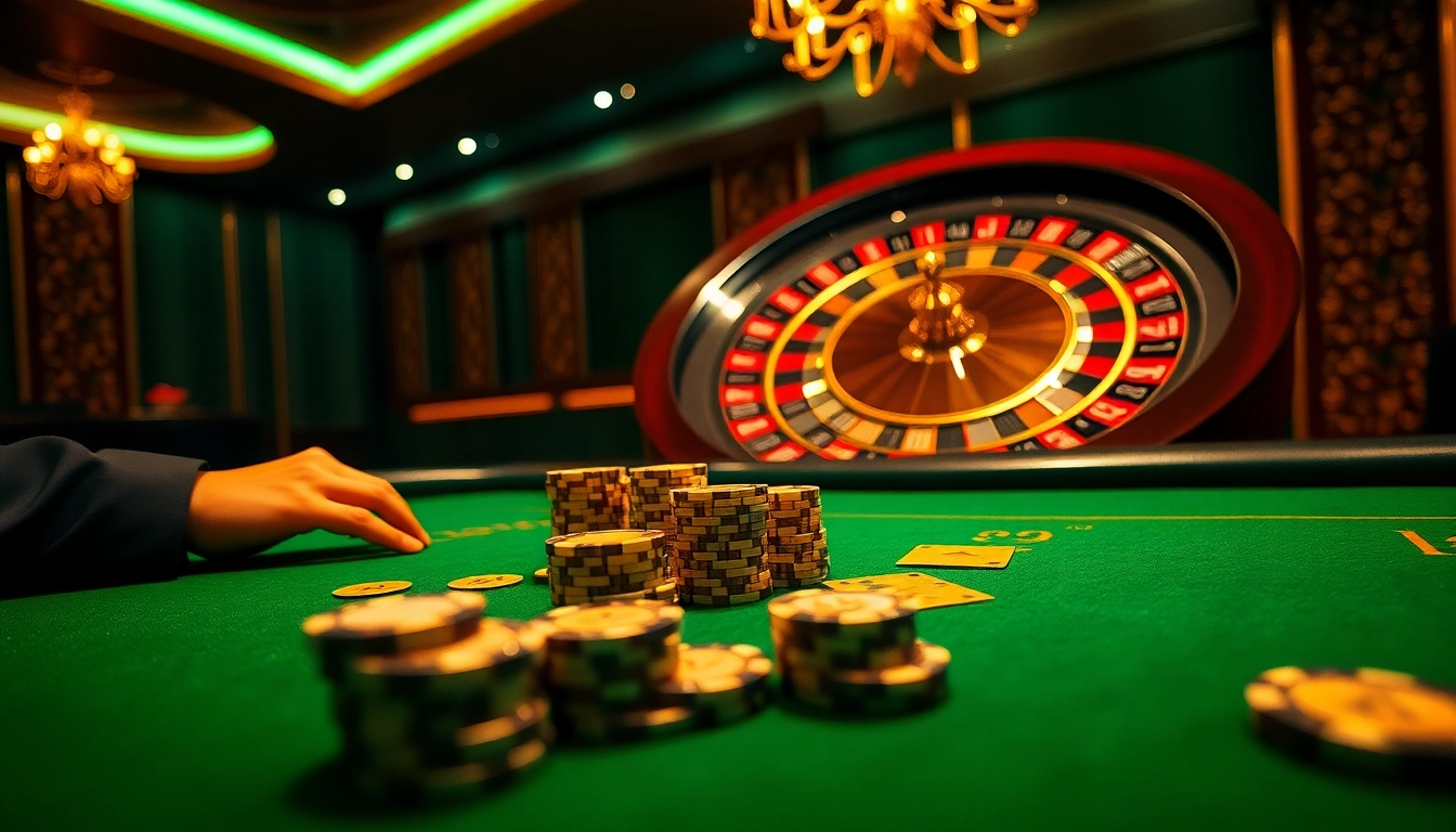 Aksi poker yang menarik di meja kasino mewah yang menampilkan vipforbest.com/ru/settlepay/registration dengan chip poker berwarna cerah dan kartu.