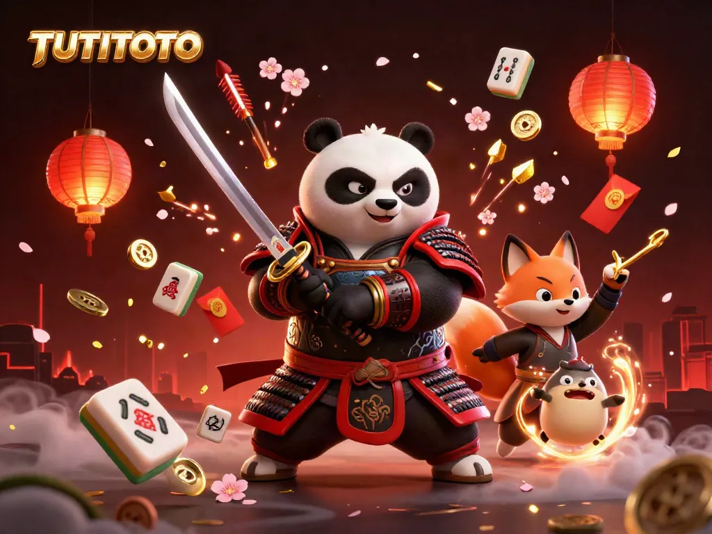 TUTITOTO showcases vibrant 3D characters playing games amidst dynamic casino elements, enhancing user experience.