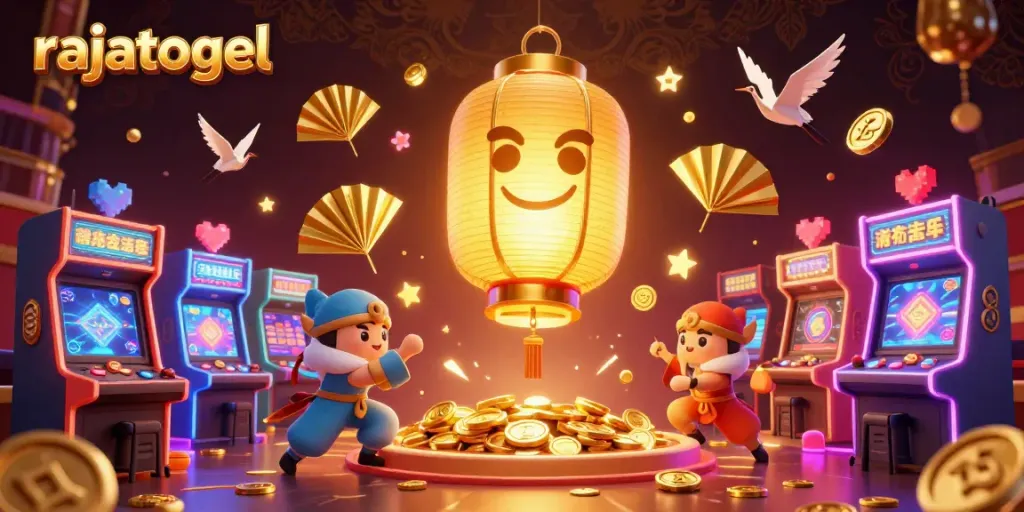 Experience winning strategies with rajatogel in this vibrant 3D casino illustration.