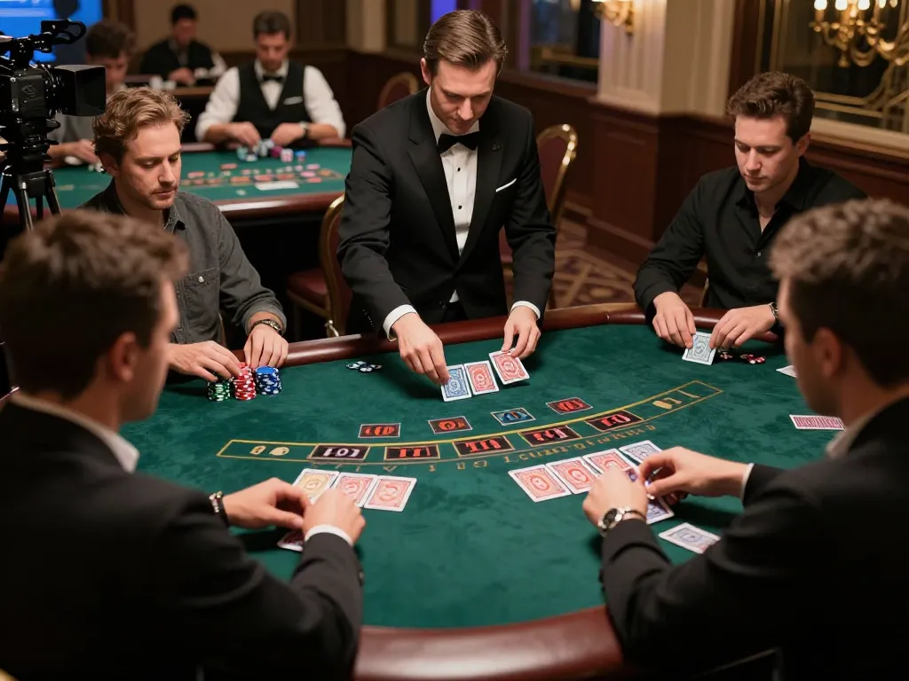 Players experiencing the thrill of LLWIN blackjack with a live dealer in an elegant atmosphere.