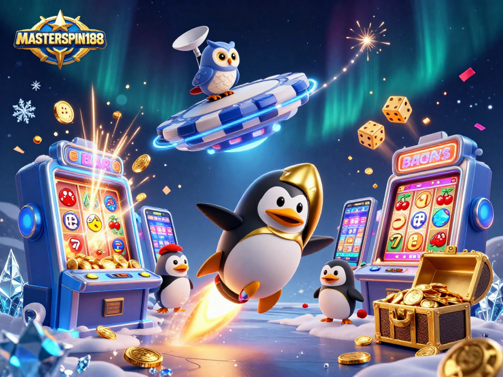 Experience thrilling jackpots with MASTERSPIN188 in a dynamic casino-themed cosmic adventure
