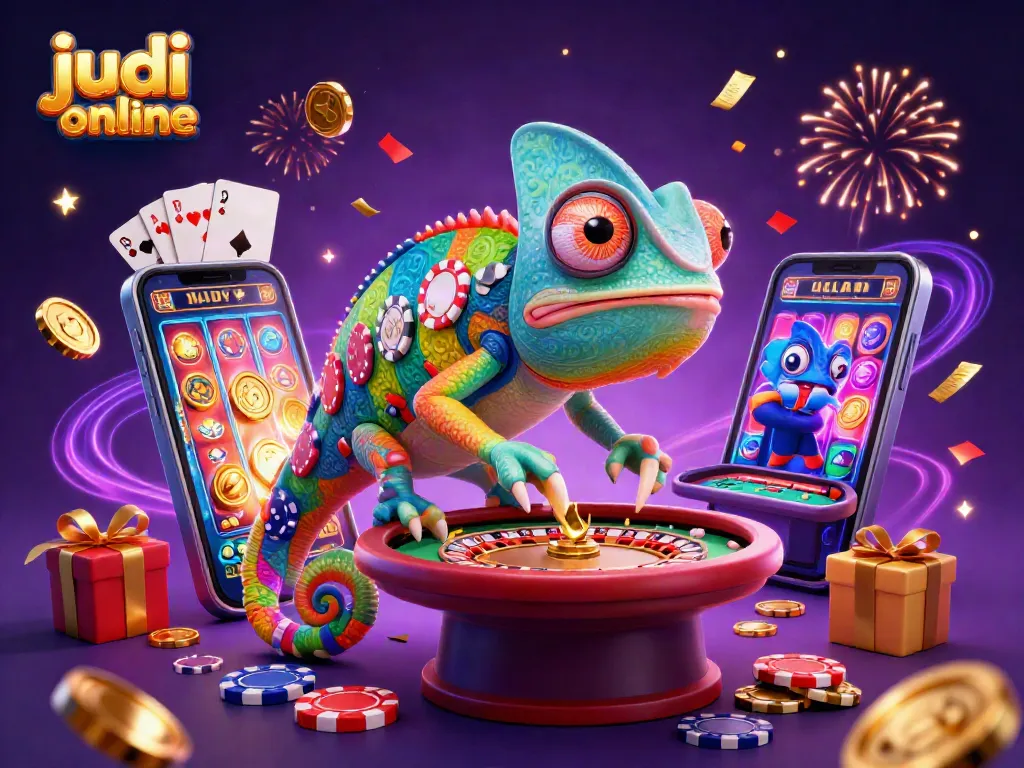 Experience thrilling judi slot online action with colorful visuals and dynamic casino elements.