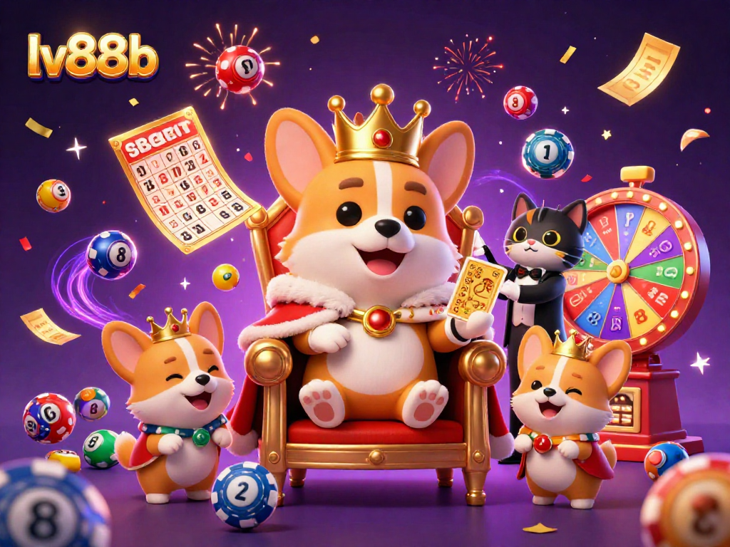 Experience fun at lv88b with a royal corgi and a cat butler presenting thrilling games and prizes.