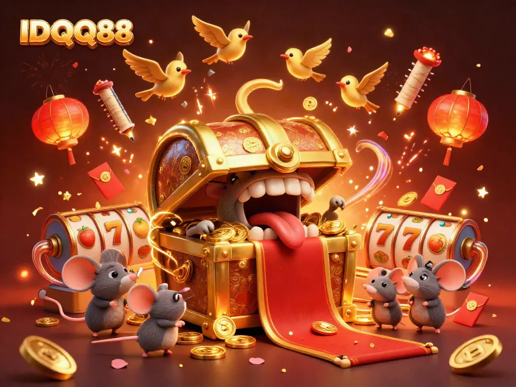 Engage with IDQQ88's adventurous treasure game featuring vibrant characters and dynamic slot elements.