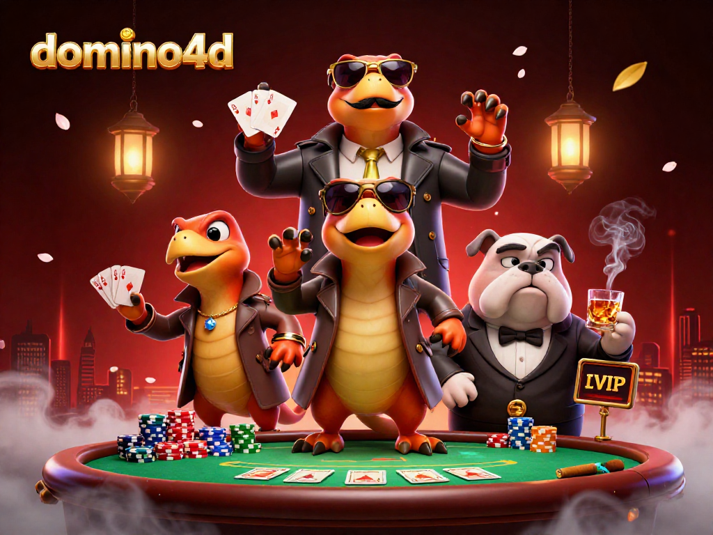 Raptors 3D yang berusaha memasuki kasino VIP di domino4d dengan elemen poker yang mencolok