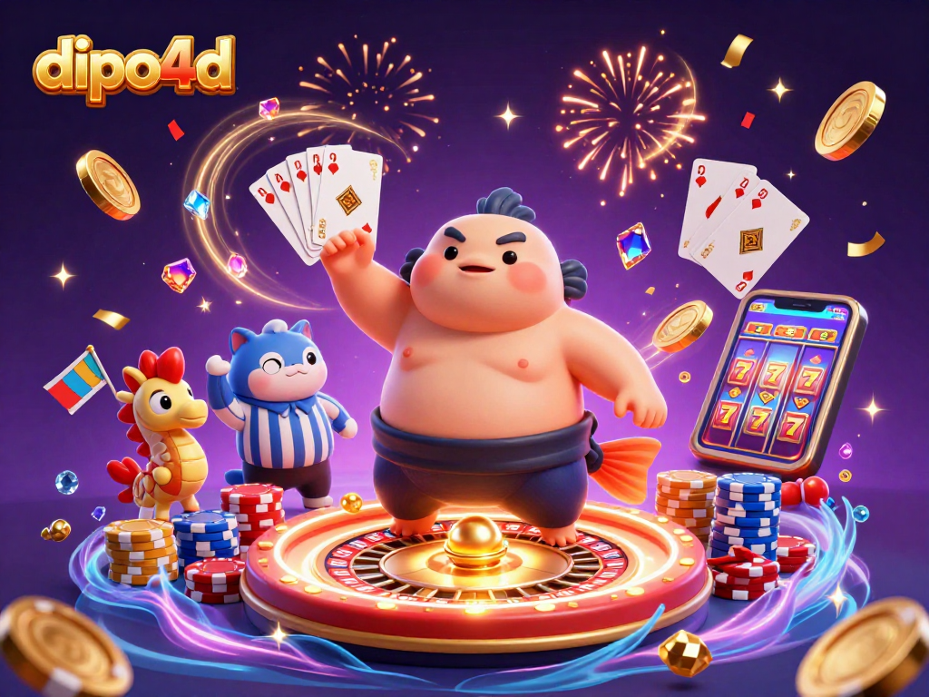 Engage in the excitement of dipo4d with this vibrant underwater gaming scene featuring dynamic casino elements.