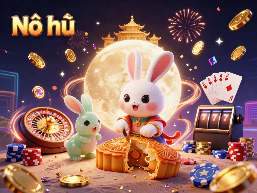 Experience Nổ hũ excitement with vibrant gaming elements and dynamic characters celebrating rewards.