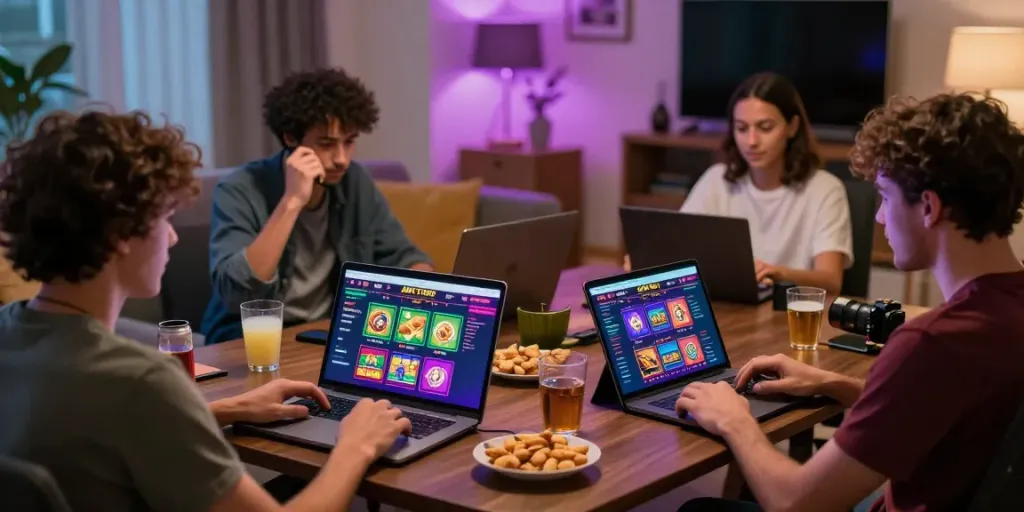 pemain menikmati pengalaman bermain togel online afk toto dalam suasana santai